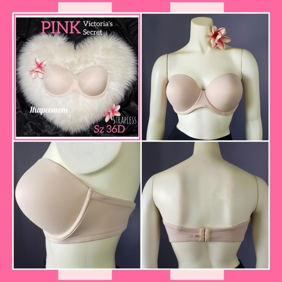 Pink Victoria's Secret Strapless Bra 36D - Picture 7 of 8